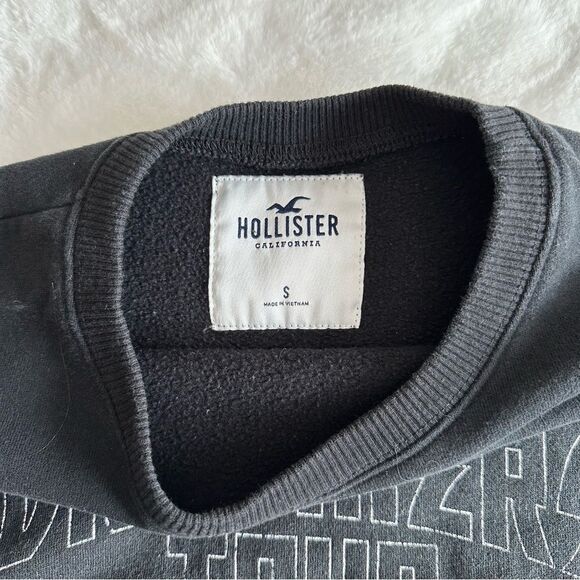 Hollister Graphic Band Crewneck Cropped Sweatshirt Women’s Size Small - Picture 5 of 11